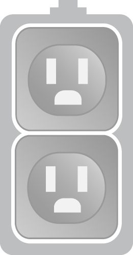 Electrical outlet icon sign symbol design