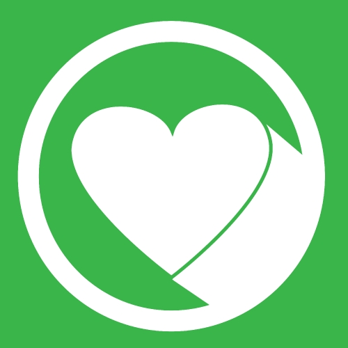 Flat heart icon