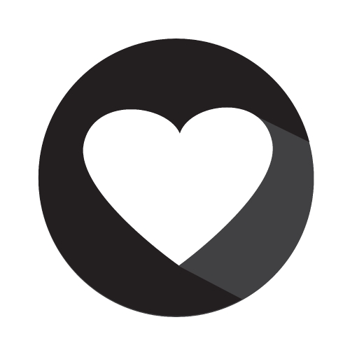 Flat heart icon