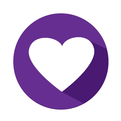 Flat heart icon