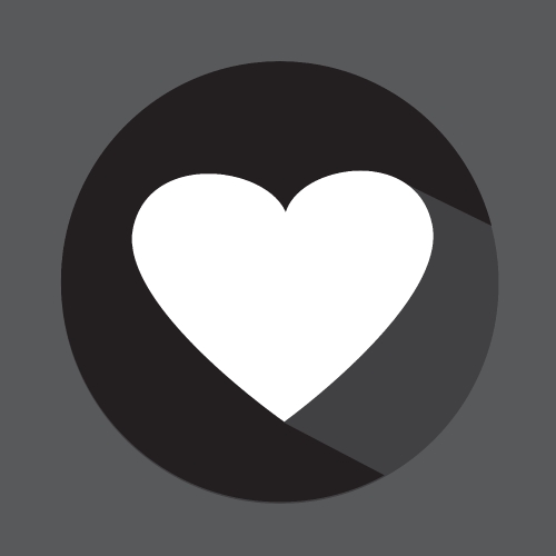 Flat heart icon