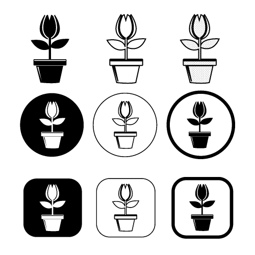 Flower icon flora sign symbol