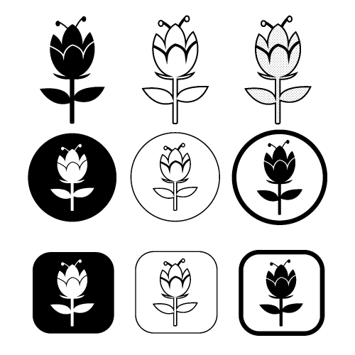 Flower icon flora sign symbol