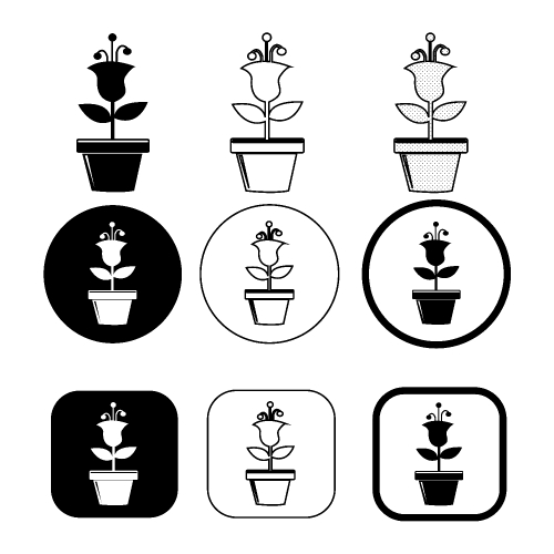 Flower icon flora sign symbol