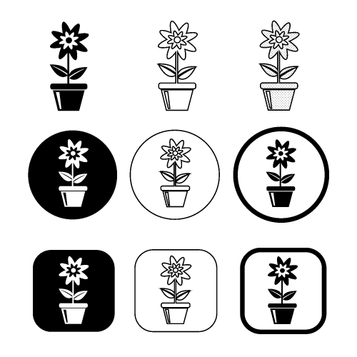 Flower icon flora sign symbol