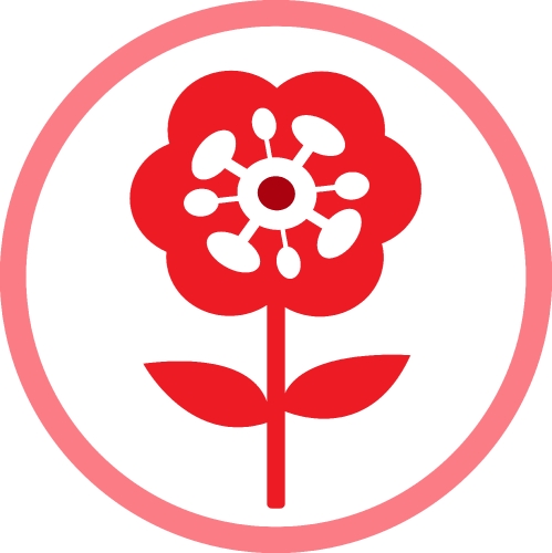 Flower icon flora sign symbol design