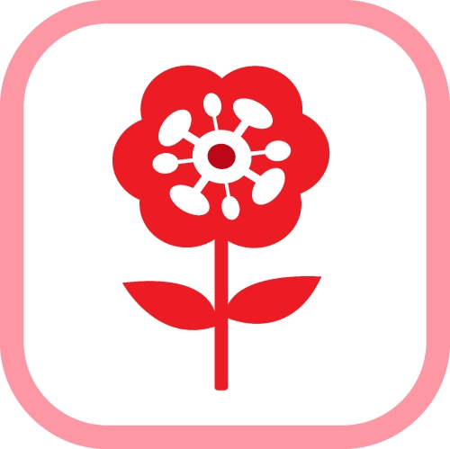 Flower icon flora sign symbol design