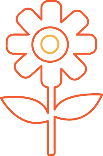 Flower icon flora sign symbol design