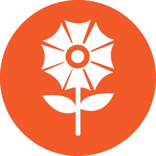 Flower icon flora sign symbol design