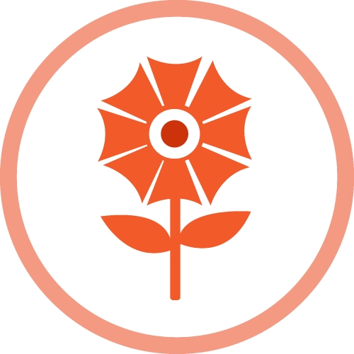 Flower icon flora sign symbol design