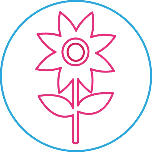 Flower icon sign symbol design