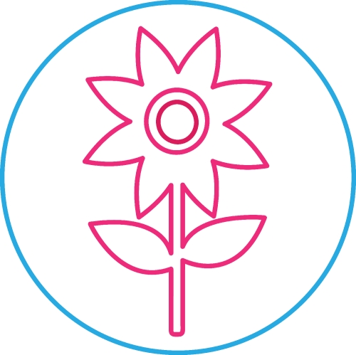 Flower icon sign symbol design