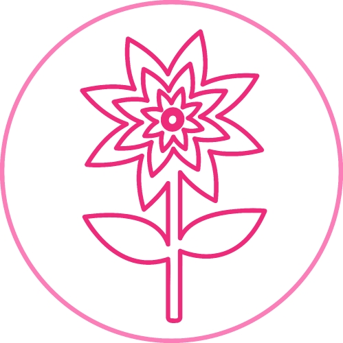 Flower icon sign symbol design