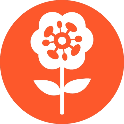 Flower icon sign symbol design