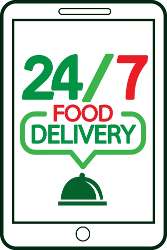 Food delivery icon sign design