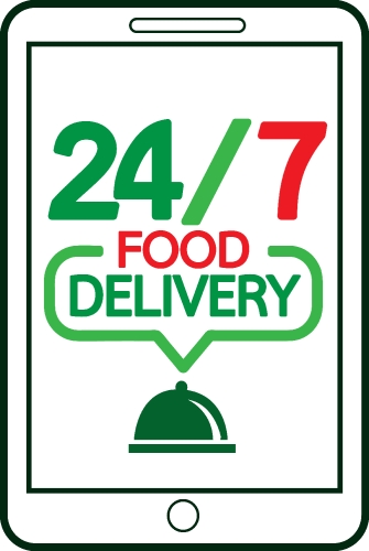 Food delivery icon sign design