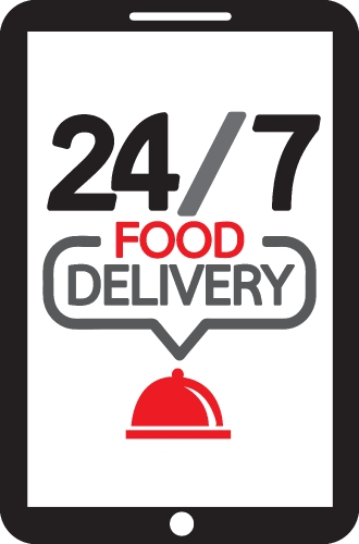 Food delivery icon sign design