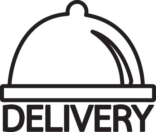 Food delivery icon sign design