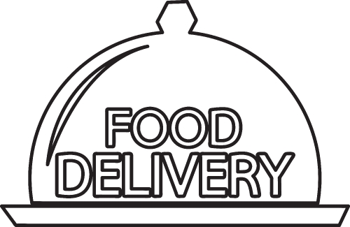 Food delivery icon sign design