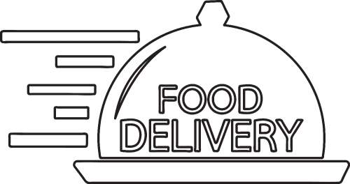 Food delivery icon sign design