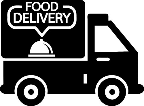 Food delivery icon sign design