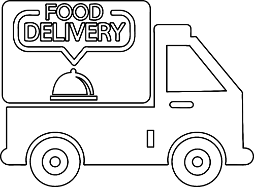 Food delivery icon sign design