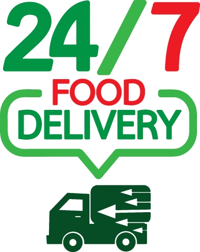 Food delivery icon sign design