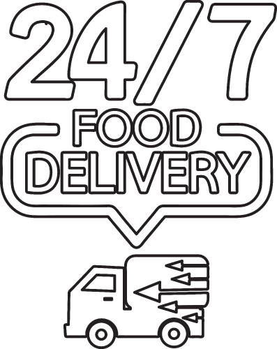 Food delivery icon sign design