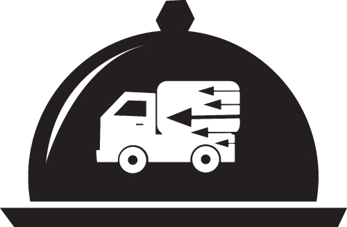 Food delivery icon sign design