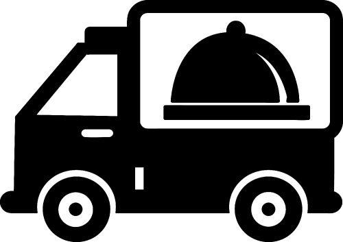 Food delivery icon sign design