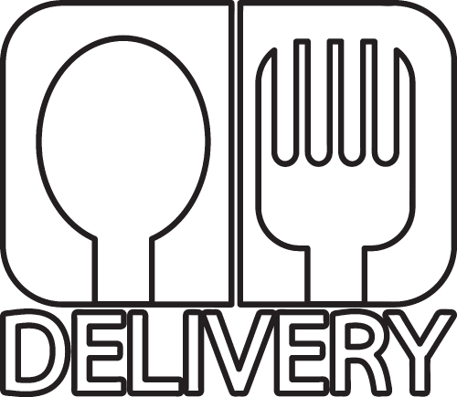 Food delivery icon sign design