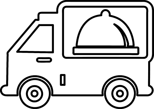 Food delivery icon sign design