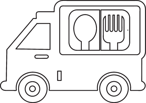 Food delivery icon sign design