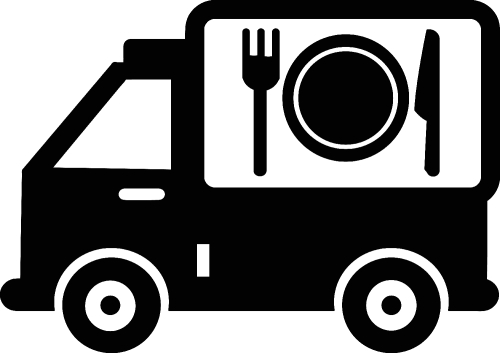 Food delivery icon sign design