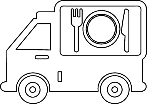 Food delivery icon sign design