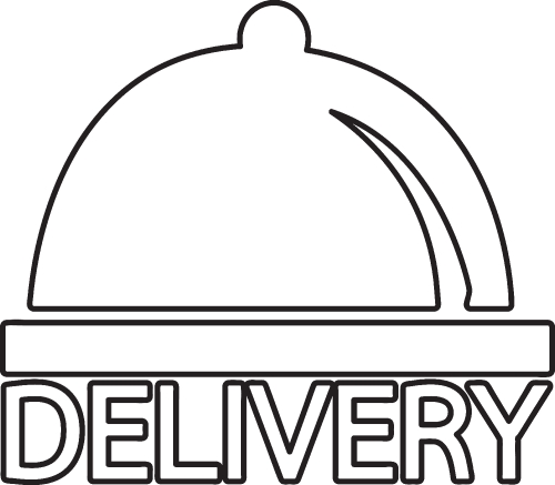 Food delivery icon sign design