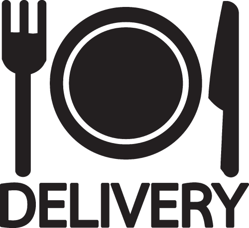 Food delivery icon sign design