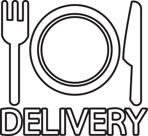 Food delivery icon sign design