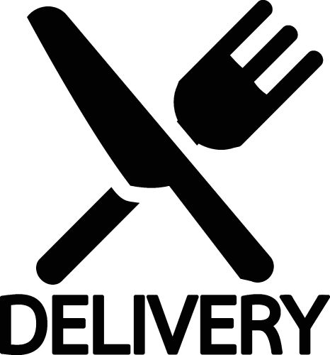 Food delivery icon sign design