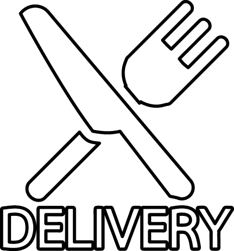 Food delivery icon sign design