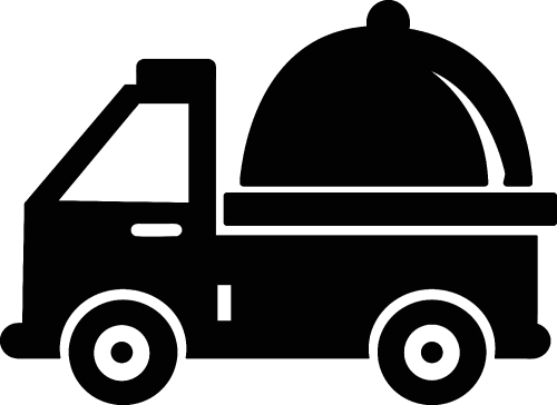 Food delivery icon sign design