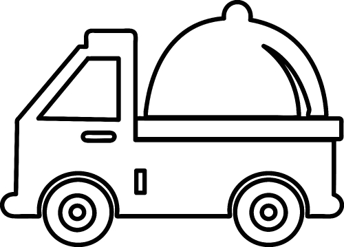 Food delivery icon sign design