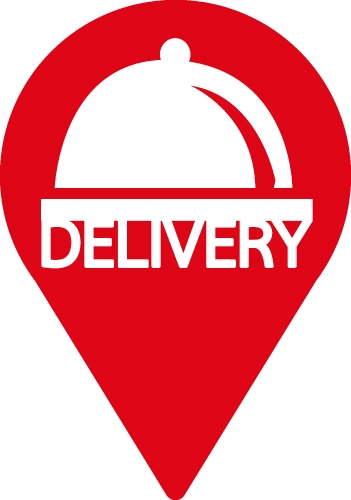 Food delivery icon sign design