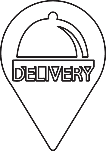 Food delivery icon sign design