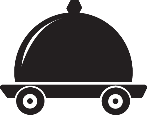 Food delivery icon sign design