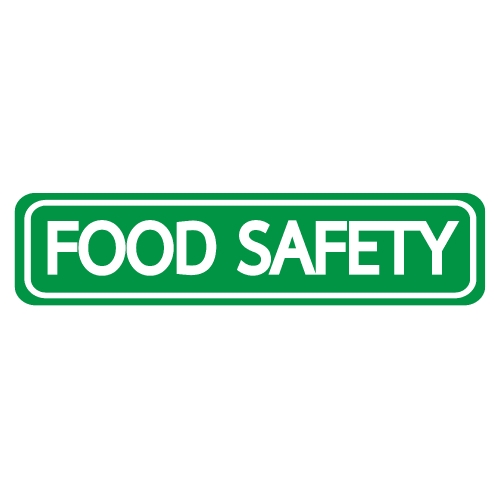 FOOD SAFETY stamp text 