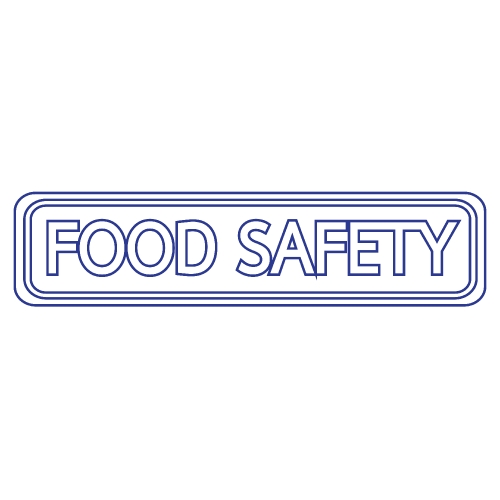 FOOD SAFETY stamp text 