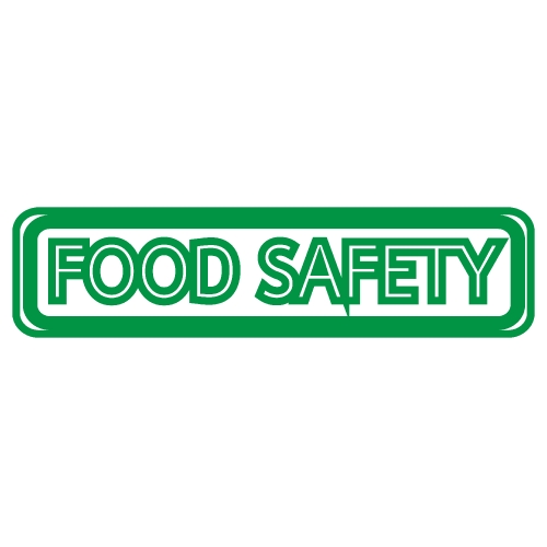 FOOD SAFETY stamp text 