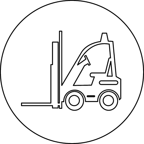 Forklift truck icon