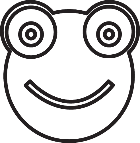 Frog emotion Icon sign